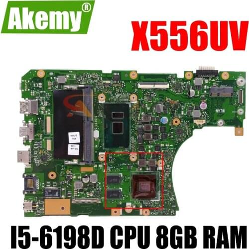X556UV REV 3.1 For ASUS X556UQ X556UR X556UF X556U X556UQK Laptop Motherboard Mainboard With I5-6198D CPU 8GB RAM DDR4