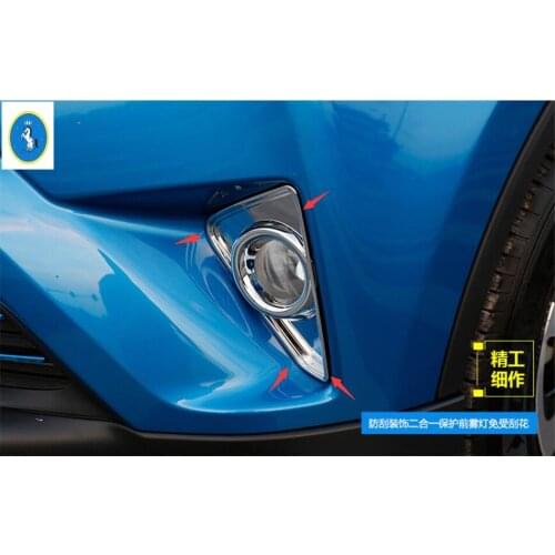 Yimaautotrims Auto Accessory Front Fog Lights Lamp Cover Trim 2 Pcs / Set Fit For Toyota RAV4 RAV 4 2016 2017 2018 ABS
