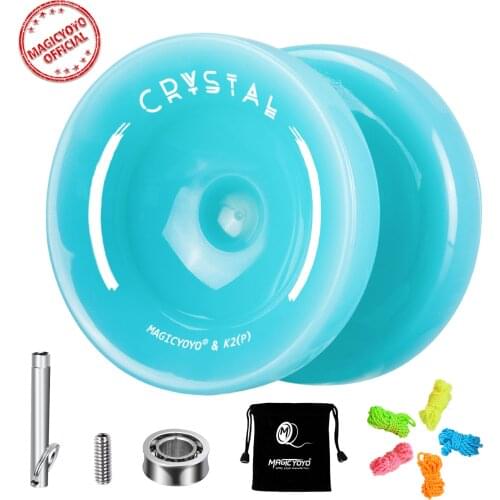 MAGICYOYO K2 CRYSTAL Yoyo , Dual Purpose Responsive Yo-Yo for Beginner, Replacement Unresponsive Bearing for Advanced