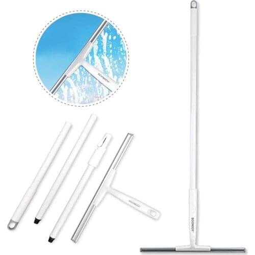 Yocada Floor Squeegee Shower Cleaner with 43" Adjustable Handle Rubber Window Wiper for Glass Bathroom Tile Garage Window