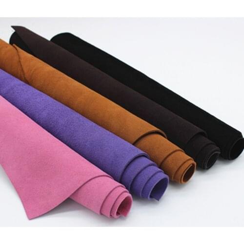 Suede Double-Sided Suede Cowhide Leather Brown Black Pink Purple Suede Diy Handmade Shoes Frosted Leather