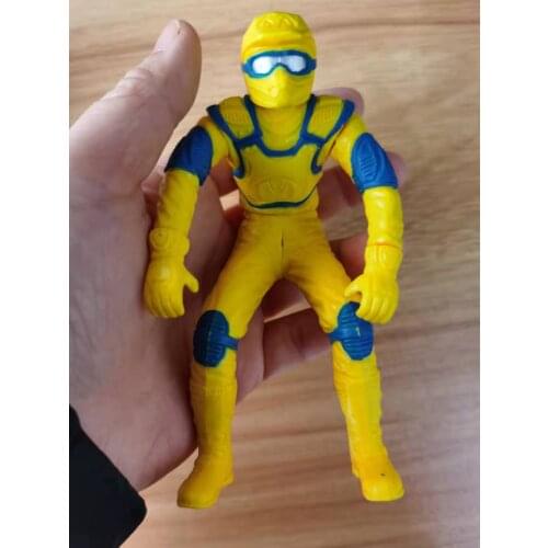 Yellow 1:12 motorcycle riders