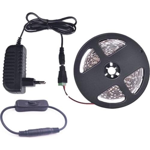 DC 12V SMD 2835 5050 Led Strip Light 5m White LED Strip Tape Not Waterproof Lamp Light Strips Kitchen Home Decor TV Ledstrip