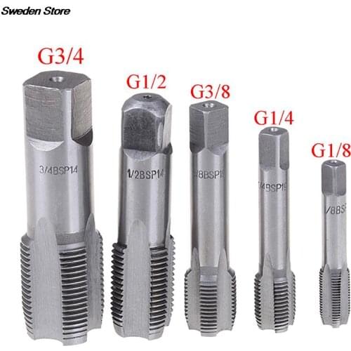 1x G1/8 1/4 3/8 1/2 3/4 HSS Taper Pipe Tap BSP Metal Screw Thread Cutting Tools