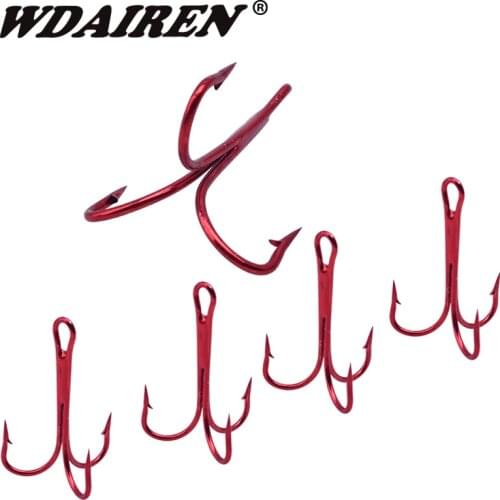 20Pcs/lot Fishhook High-carbon Steel bait holder hook red color Jig Big Corrosion Fishing Hooks Bait Barb Lure Tackle WD-333