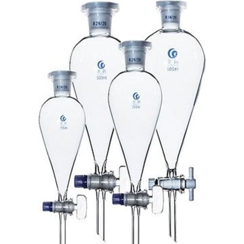 2000ml 29/32 Joint Chemistry Laborotary Glass Pear Shaped Separatory Funnel with PTFE Stopcock