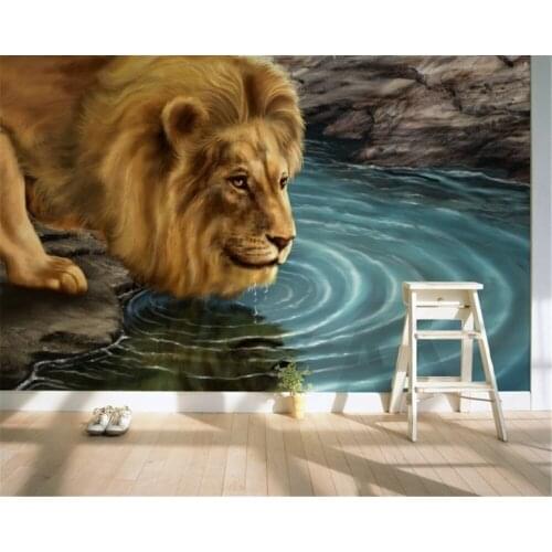 Beibehang Custom tiger Beast 3D animal wallpaper mural personalized club Bar Restaurant Living Room bedroom 3d wallpaper mural