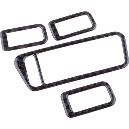 4Pcs Carbon Fiber Door Window Lift Switch Cover Decoration Trim fit for VW Golf MK7 VII 2013 2014 2015 2016 2017 left hand Drive