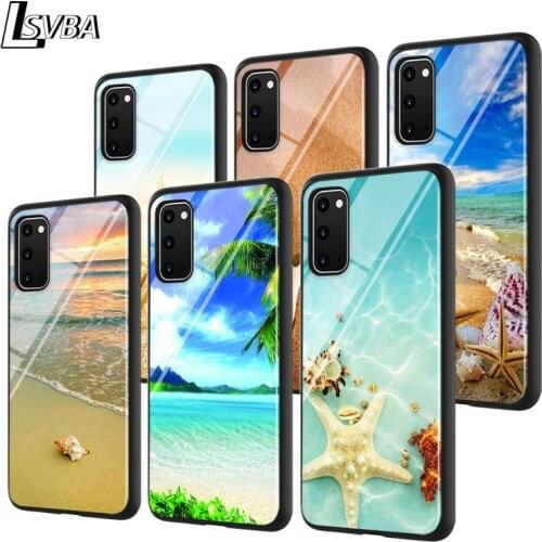 Starfish Ocean Sunset For Samsung Galaxy A71 A51 (5G) A41 A31 2020 A21S A11 A90 A70S A10S A30S A50S Gloss Black Phone Case