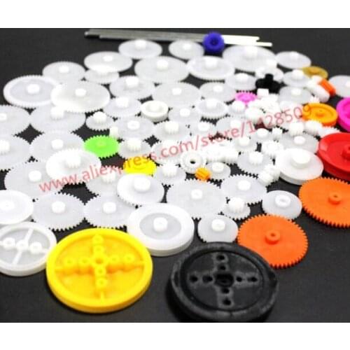DIY 106 Kinds of Plastic Gear Motor and car axle Gear Gearbox Robot Model Kit For Robot Model Accessories