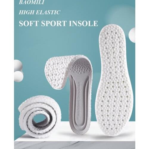High elastic antislip Soft PU Breathable Shock absorption insoles for men and women
