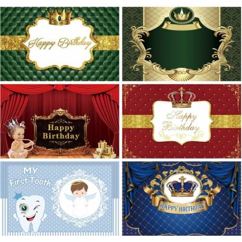 HeadBoard Prince Princess Photo Backdrops For Baby Shower Birthday Boy Girl Birthday Party Custome Photo Background Photozone