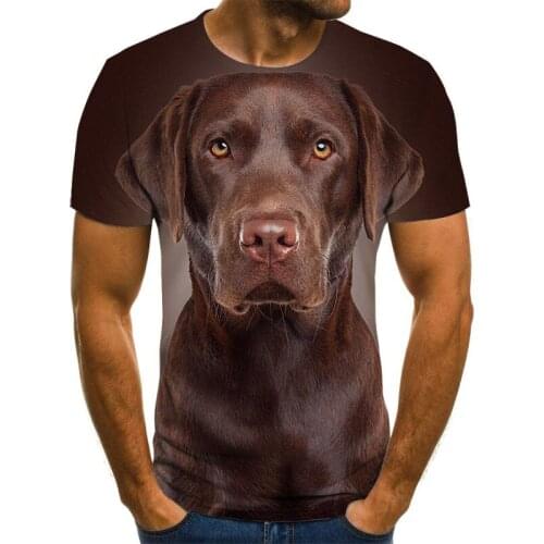 Animal print mens T-shirt mens tops summer fun casual 3DT-Shirts mens O-neck shirt plus size streetwear