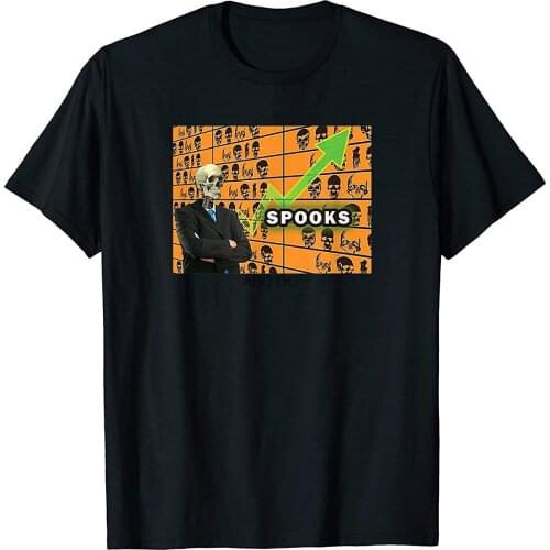 Halloween Meme Stonks Meme Spooks Meme Skeleton T-Shirt