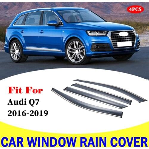 FOR Audi Q7 window visor car rain shield deflectors awning trim cover exterior car-styling accessories parts 2016-2019