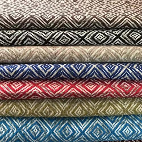 Linen Fabric Ethnic cloth Polyester-cotton Yarn-dyed Jacquard National Style Fabric diy printed Handmade Pillow Sofa tablecloth