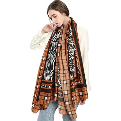 2021 Fashion Newest Zebra Printed Cotton Viscose Scarf Shawls Wraps Hijabs 4Colors 10pcs/lot