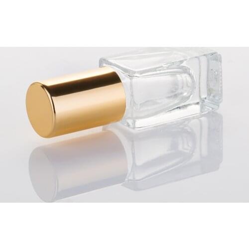 MUB-1pc 3ml Mini Essential Oils Refillable Bottles Metal Roller Ball Glass Perfume Bottles High Quality Traveler Empty Container