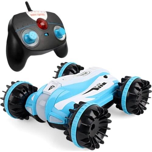 New 2.4G RC Car 1803-4 6-Channel 1:12 water and land Remote Control Car LED Night Light 360° Rotation Stunt Vehicle Toys Gift