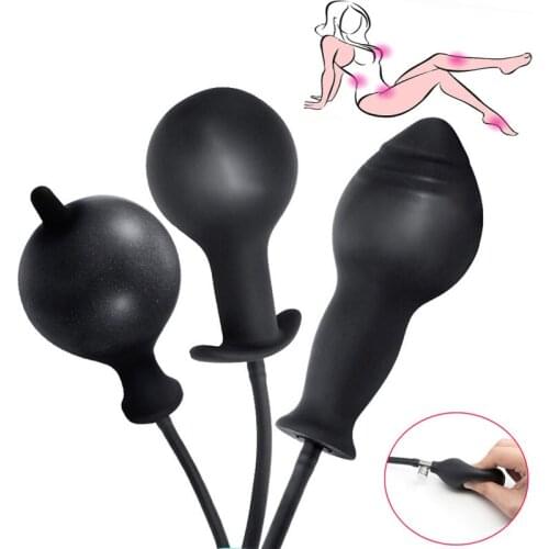 Super Large Inflatable Anal Plug Max 12cm Dildo Pump Anal Dilator Expandable No Vibrator Butt Plug Anal Sex Toys For Women Men