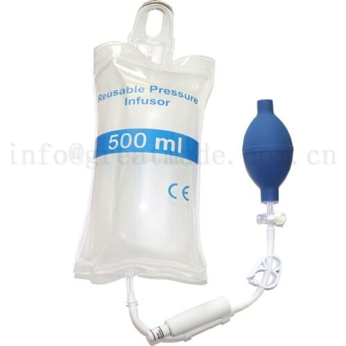 Infusion Pressure Bag with Pressure Display 500ml.for Blood and Fluid Quick Infusion