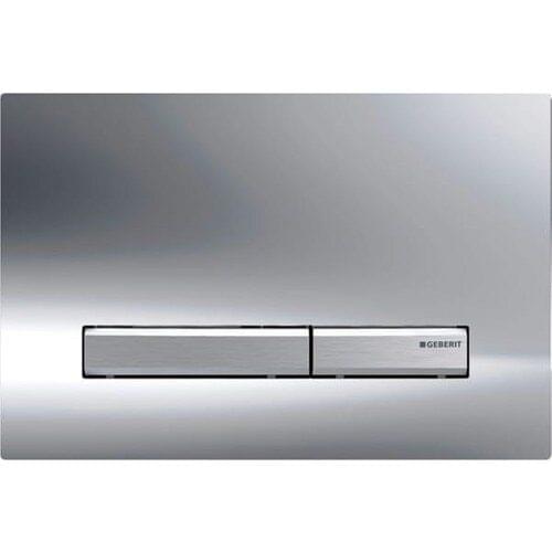 Geberit SIGMA50 Control Panel, Double Push (Chrome Push Button), Bright Chrome-115.788.21.2 Closet Push Button
