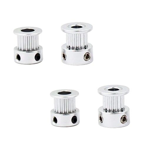 50Pcs Aluminum GT2 6mm Width 16 Tooth Teeth 2GT Timing Drive Pulley Pully Wheels Gear For 3D Printer Bore=3.17mm/5mm/6mm