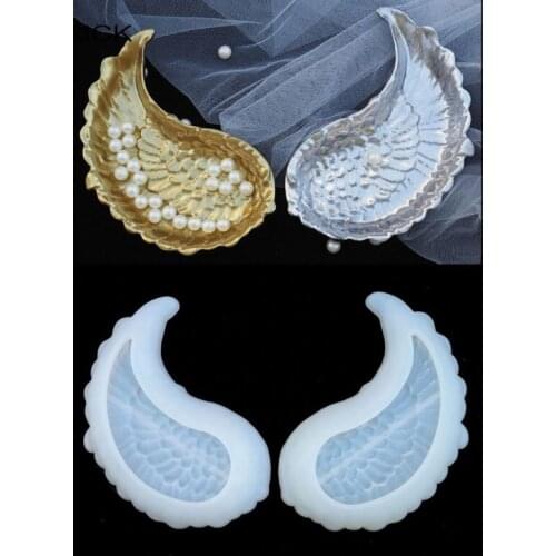 1 Pair DIY Wing Tray Silicone Jewelry Resin Mold Wings Shape Dishes Plate Mold Resin Casting Mold Jewelry Art Craft Tool