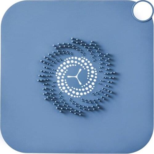 Silicone Anti-Blocking Floor Drain Mat Filter Net Anti-Hair Anti-Clog Toilet Sewer Bathroom Floor Drain Cover S55