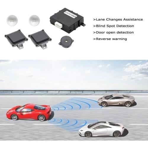 Car Blind Spot Sensor 24 GHZ Microwave Blind Spot Detection System with 25m Detection Distance
