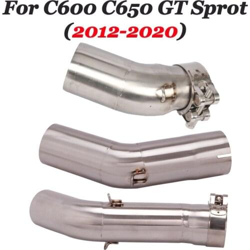 Slip On for BMW C600 Sport C650GT C650 Sport Motorcycle Exhaust Pipe Middle Link Pipe Slip On 51mm Muffler Reserve Cat 2012-2020