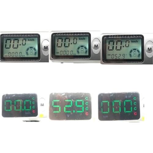 Speedometer/odometer+throttle+LCDdisplay36v48v60v+lock/cruise+battery indicator electric scooter bike MTB tricycle DIY part 28GC