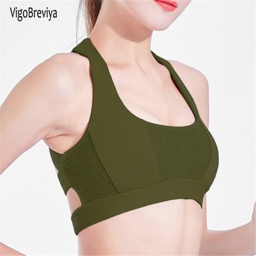 VigoBreviya Women Push Up Seamless Sports Bra High Impact Workout Sport Top Crop Bandage Fitness Wear For Yoga Gym Brassiere
