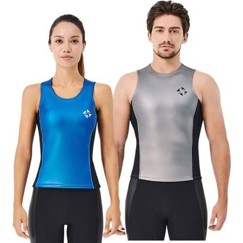 Mens Womens Wetsuit Vest Top Premium Neoprene 2mm/3mm Sleeveless Wet Suit for Diving Surfing Swimming Snorkeling Smooth Skin