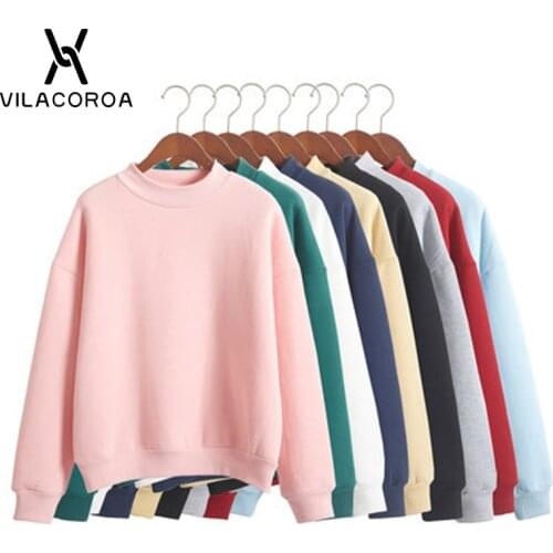 9 Colors Winter Grey Sweater Round Neck Long Sleeve Velvet Warm Sweatshirts Women Korean Black Loose Hoodies Female Casual Coat