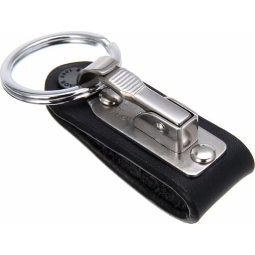 1PC Hanging Leather Keychain Stainless Steel Detachable Keychain Waist Belt Clip Buckle Key Ring Holder 7cm*2cm