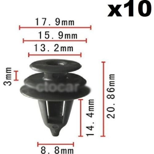 10pcs OEM Nylon for Toyota /Universal (Fit Size) / Lexus Door Trim Panel Retainer Clips Fastener # 67771-12040