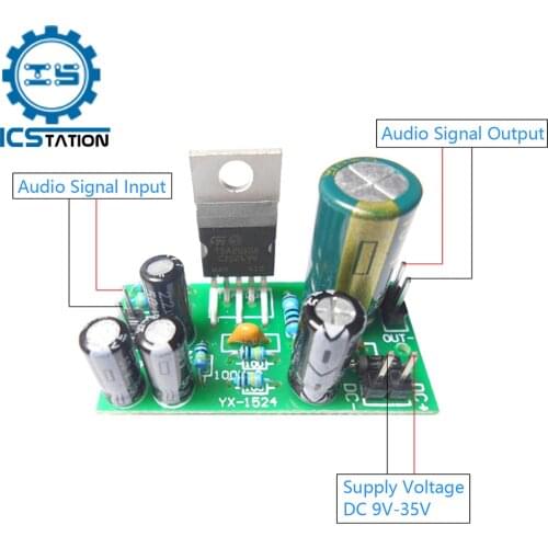 18W Mono Audio Amplifier Board Module TDA2030A DC 9-35V DIY Speaker Amplifier AMP
