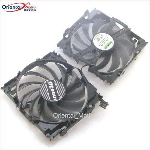 2pcs/lot CF-12915S DC12V 0.35A 85mm VGA Fan For INNO3D GTX1060 GTX970 960 P104-100 4G MiningTwin X2 Graphics Card Cooling Fan