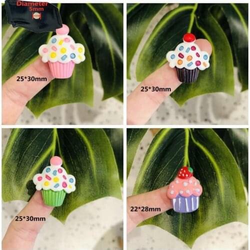 4PCS Resin Cute Cartoon Fridge Magnetic Sticker Kawaii Colourful Cup Cake Refrigerator Magnet DIY Message Holder Note Sticker