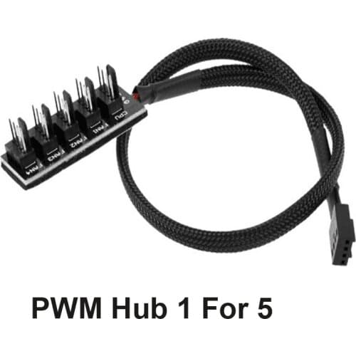 40cm 1 to 5 pwm fan 4PIN Cpu hub Divisor in the Case of the pc 4-pins Molex TX4 PWM CPU Cooler / Case Cooling Fan Adapter