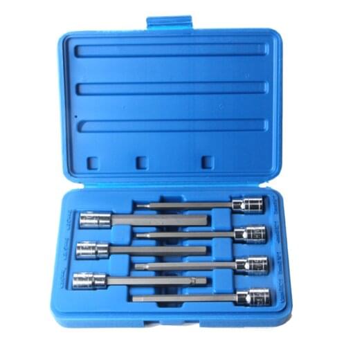 7 3/8 inch driver 3-10mm inner wrench set socket long hexagon socket set adapter 6-point ratchet torque wrench head