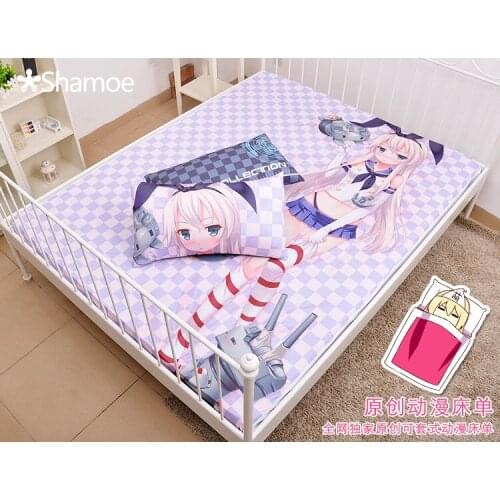 Anime Cartoon Collection Milk Silk Mattress Cover Fitted Sheet Fitted cover bedspread counterpane No.436