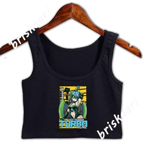 Anime Ninja Kawaii Cosplay Manga Otakus Gift Crop Top Sleeveless Anti-Wrinkle Comical Top Spring Crew Neck Graphic Vest