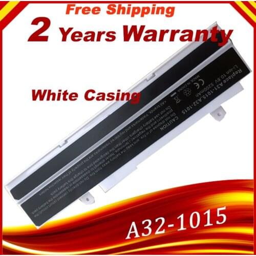 White Special 5200mAh 6 Cells Laptop Battery For Asus A32-1015 A31-1015 AL31-1015 free fast shipping