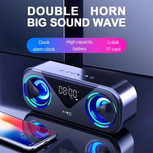 Wireless Portable Bluetooth Speaker Outdoor Music Sound Column Loudspeaker with TF USB ​for PC Mobile Phone Speakers