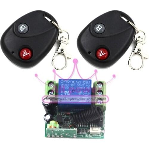 12V 1CH 10A Wireless Remote Control Switch 1 Receiver & 2 transmitter remote controller