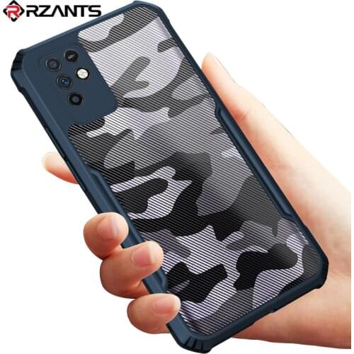 Rzants For Infinix Note 10 Infinix Note 10 Pro NFC Case Hard Camouflage Cover TPU Frame Bumper Half Clear Phone Shell