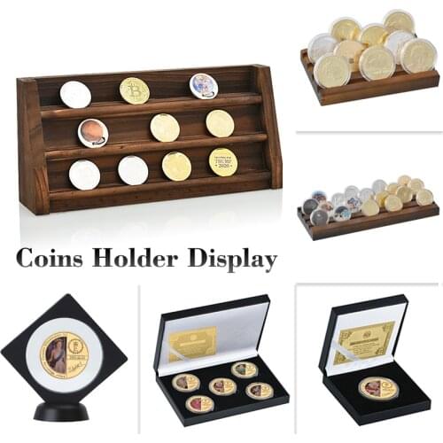 7 Styles Collectible Coins Holder Display Stand Challenge Medal Coin Case Collector Desk Decoration Gift for Men