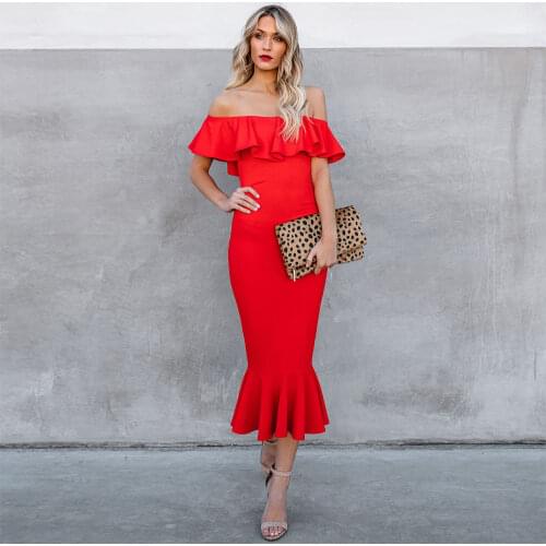 Женские платья с открытыми плечами EAEOVNI China At AliExpress